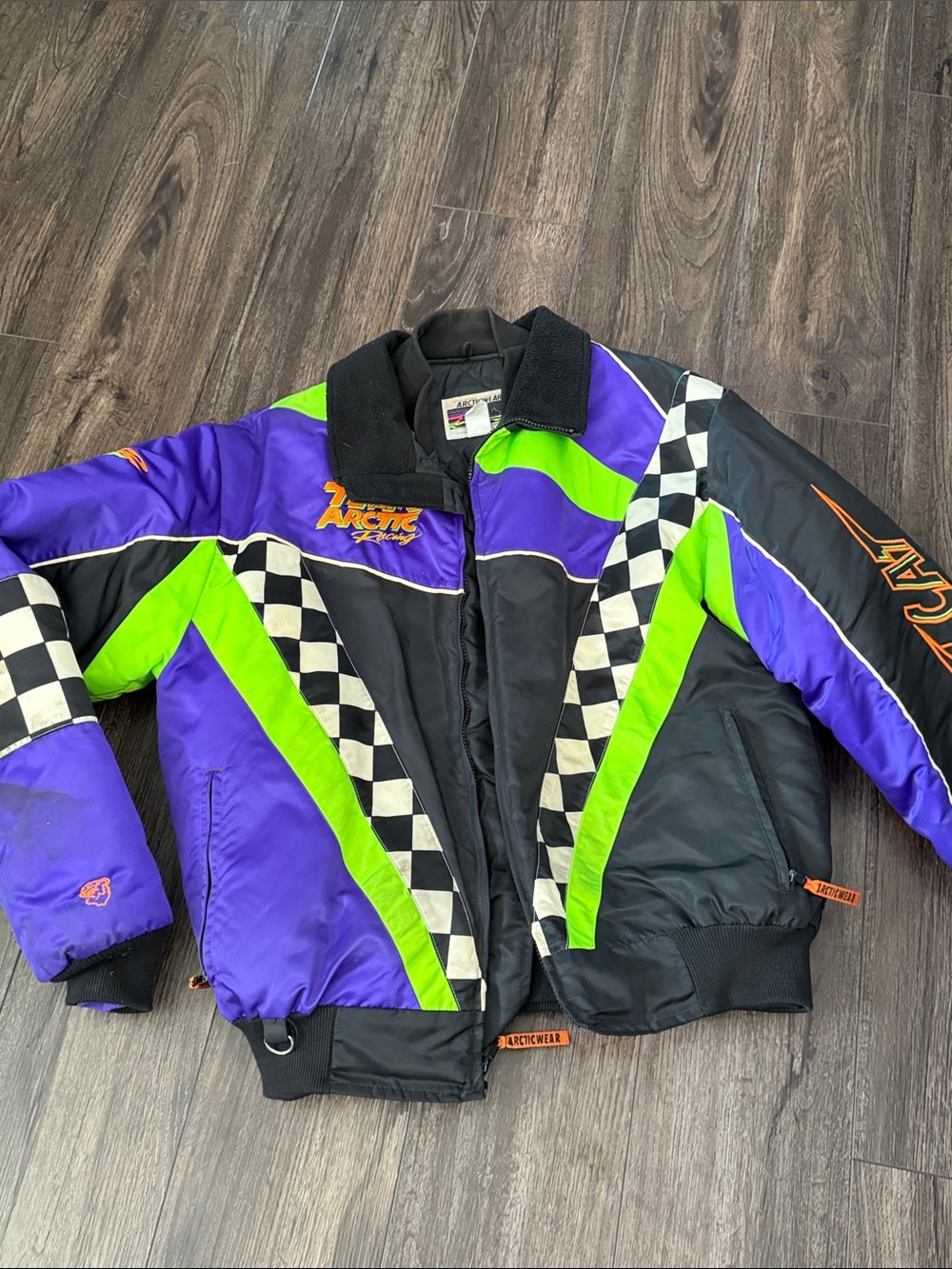 Arctic Cat Men's Purple & Green Racing-Inspired Puffer Jacket